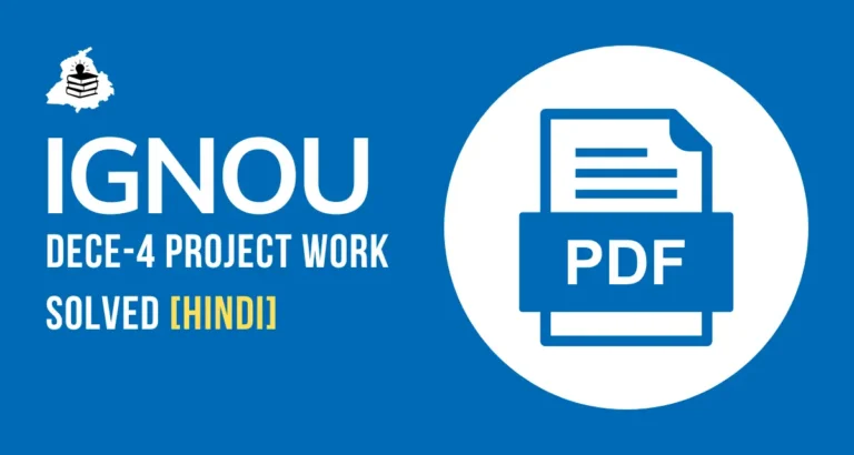 IGNOU DCEC-4 project work pdf free download 2025 2 DCEC-4 project work