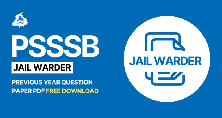 PSSSB-Jail-Warder-Previous-Year-Question-Paper